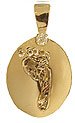 Infant Gold Print Pendant with Stone